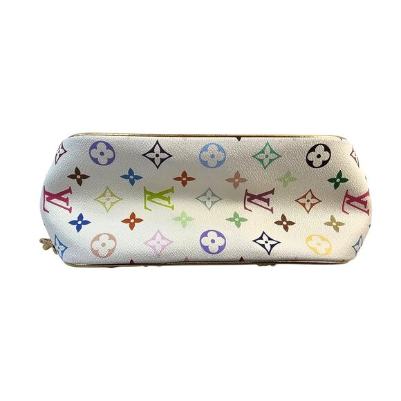 LOUIS VUITTON Monogram Multicolor Marilyn White Murakami Gold Chain Small Bag LV - Picture 11 of 16
